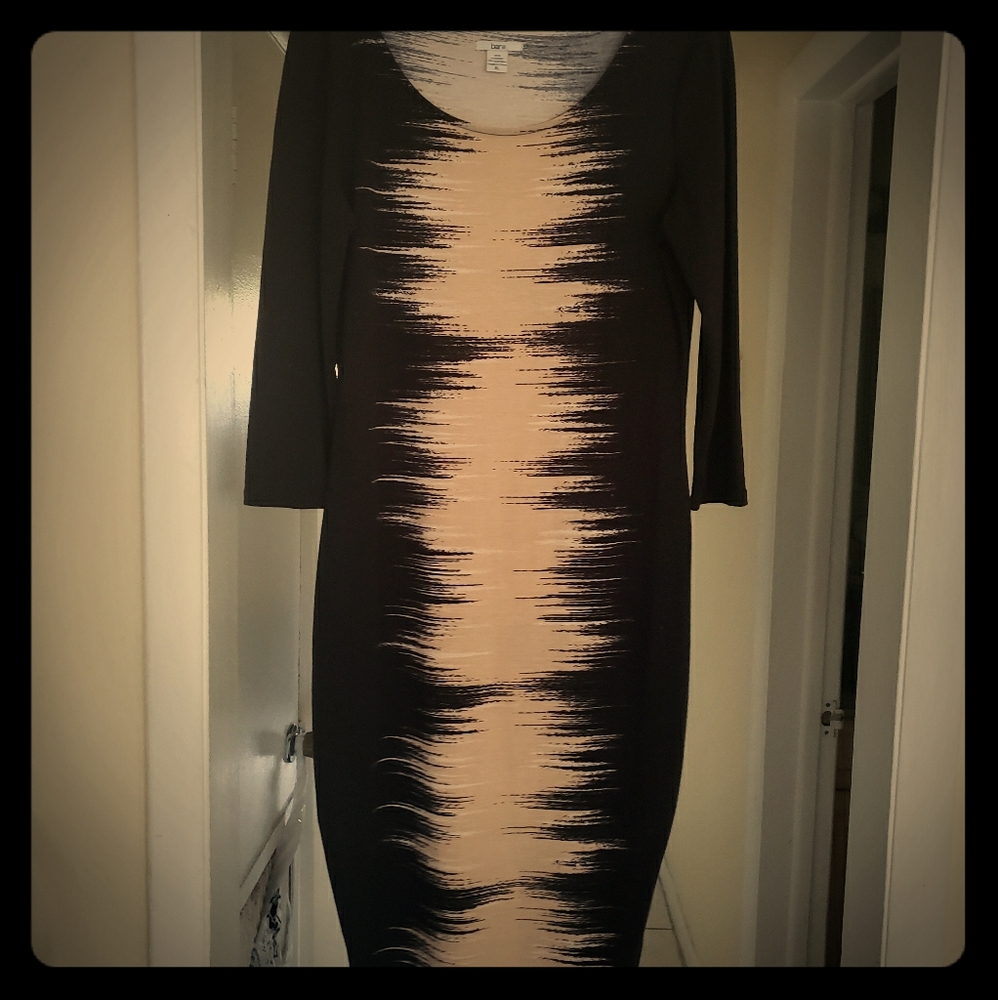 3/4 sleeve midi dress